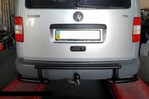 Volkswagen Caddy 2010-2015 Hinterer Überrollbügel AK003-3 Schwarz (2 Stk., Edelstahl) Foto 1