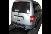 Volkswagen Caddy 2010-2015 Hinterer Überrollbügel AK003-3 Schwarz (2 Stk., Edelstahl) Foto 3