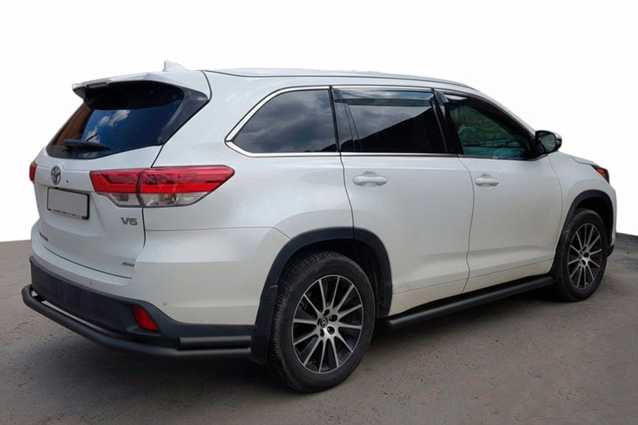 Toyota Highlander 2013-2019 Hinterer Unterfahrschutz AK005-2 Schwarz (2 Stk., Edelstahl) Image