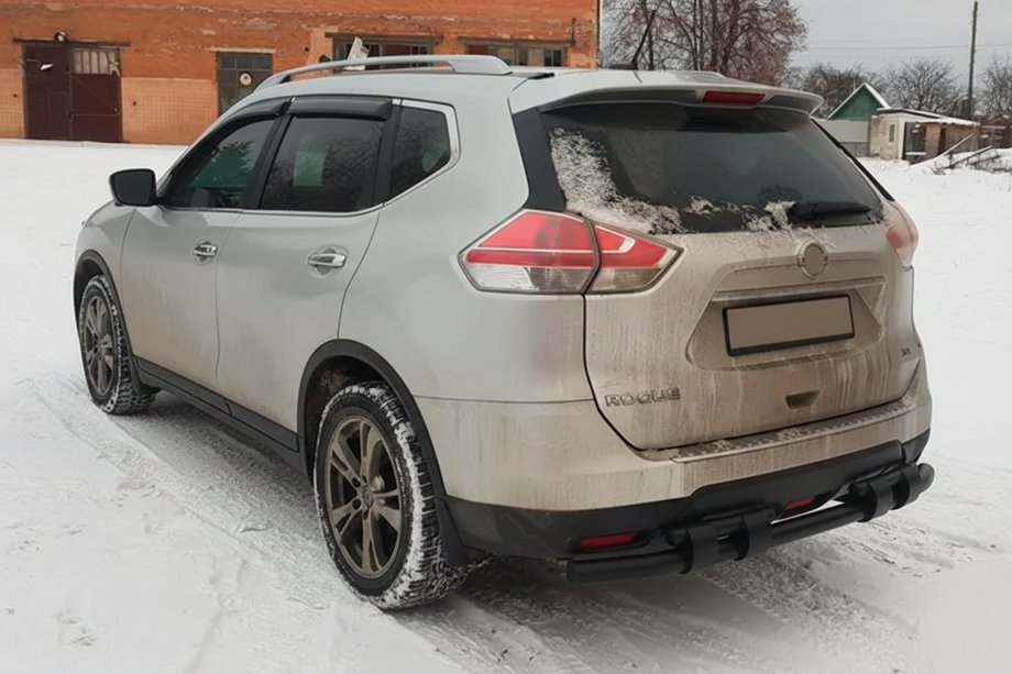 Nissan X-trail T32/Rogue 2014-2021 Heckschutzbügel NSXT.13.6.B1-08 Black (Edelstahl) Foto 1