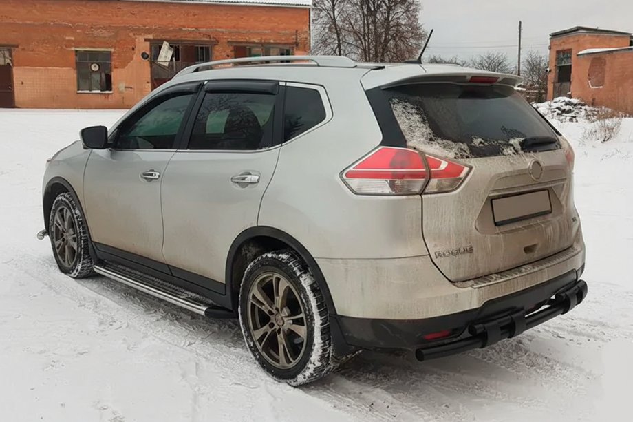Nissan X-trail T32/Rogue 2014-2021 Heckschutzbügel NSXT.13.6.B1-08 Black (Edelstahl) Foto 4