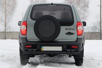 Chevrolet Niva 1998-2020 Heckbügel AK015 Schwarz (Edelstahl) Foto 2