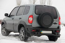 Chevrolet Niva 1998-2020 Heckbügel AK015 Schwarz (Edelstahl) Foto 3