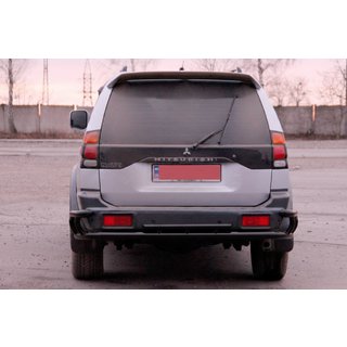 Heckschutz AK005-2 Schwarz (Edelstahl) Mitsubishi Pajero Sport 1996-2007 Foto 2
