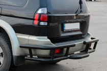 Mitsubishi Pajero Sport 1996-2007 Heckschutz AK-Special Black (Edelstahl) Foto 1