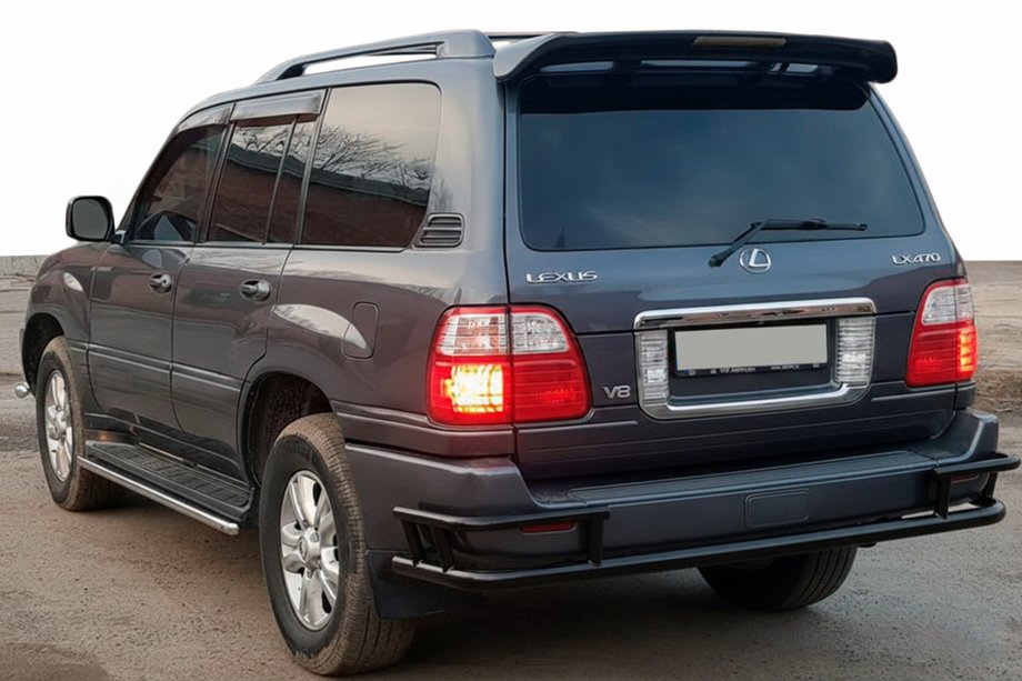 Lexus LX470 1998-2007 Heckschutz AK009-15 Schwarz (Edelstahl) Image
