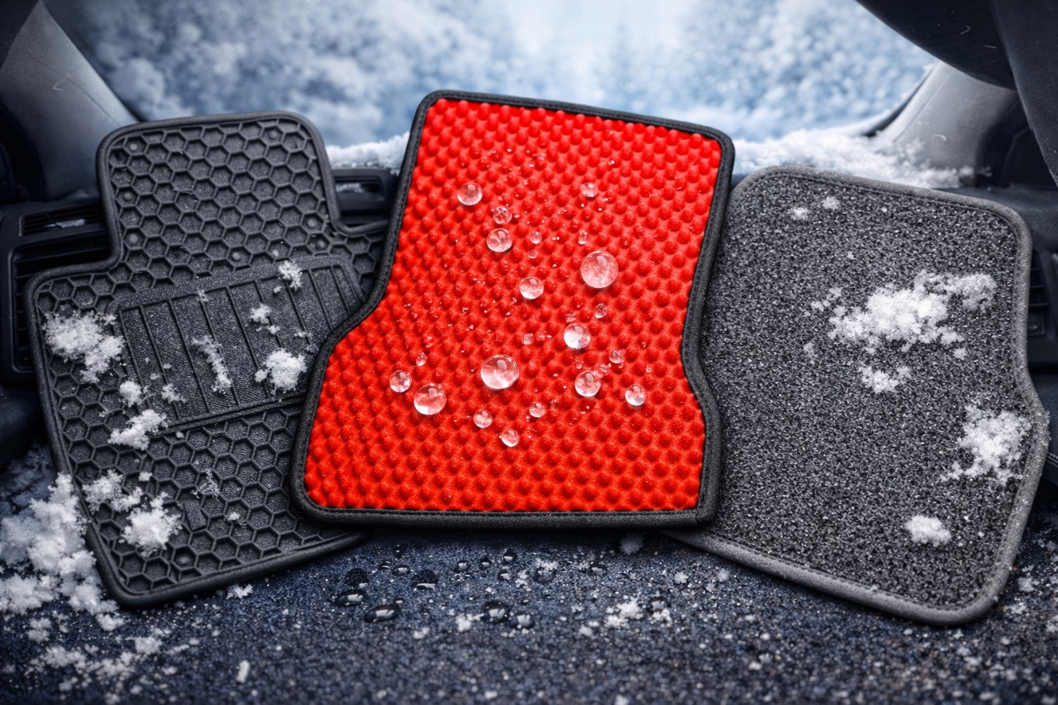 Autoteppiche: EVA vs Gummi vs Textil – was ist besser im Winter und in der Übergangszeit