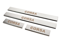 Opel Corsa E 2015-2019 Einstiegsleisten Carmos (4 Stk, Edelstahl) Foto 2