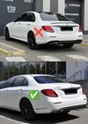 Mercedes E-class W213 2016-2023 Heckdiffusor mit Endrohren E53-Design Silver (für Base) Foto 10