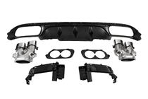 Mercedes E-class W213 2016-2023 Heckdiffusor mit Endrohren E53-Design Silver (für Base) Foto 4