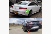 Mercedes E-class coupe C238 2016-2024 Heckdiffusor Black mit Chrome Endrohren (Design AMG63) Foto 5