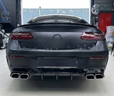 Mercedes E-class coupe C238 2016-2024 Heckdiffusor Black mit Chrome Endrohren (Design AMG63) Foto 4