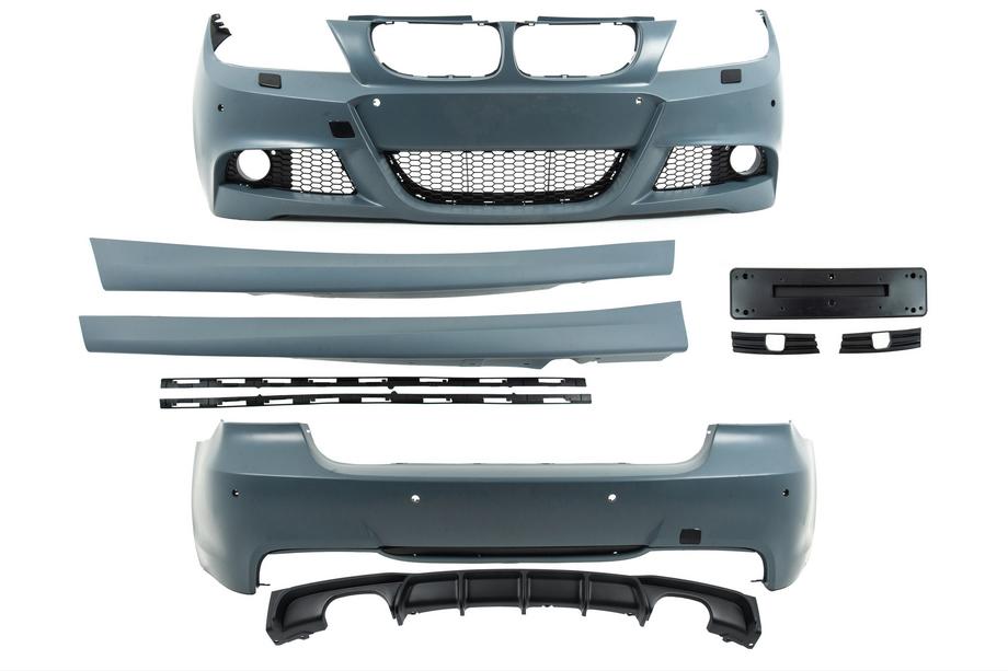 BMW 3 Series E90/E91 2005-2011 M-Sport Bodykit Set (für E90 2008-2011) Doppelendrohr einseitig Foto 5