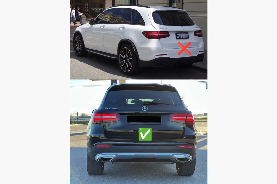 Mercedes GLC X253 2015-2022 Premium Schmutzfänger hinten (für Base) Foto 5