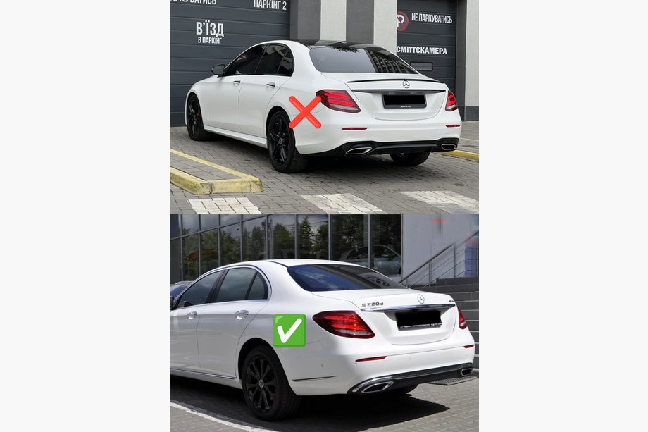 Mercedes E-class W213 2016-2023 Premium Spritzschutz vorne für Base (2 Stk) Foto 2