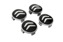 Citroen Felgendeckel 60/56 mm (Schwarz/Chrom, 4 Stk.) Foto 3