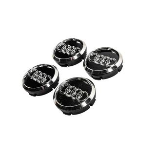 Nabenkappen für Felgen 60/58 mm (Schwarz/Chrom, 4 Stk.) Foto 2