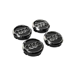 Nabenkappen für Felgen 60/58 mm (Schwarz/Chrom, 4 Stk.) Foto 3