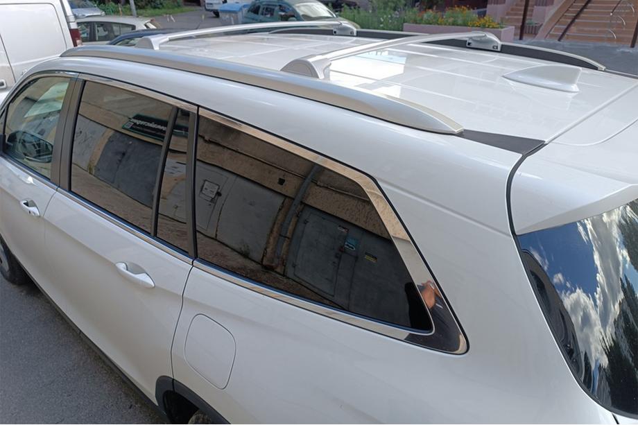 Acura MDX 2013-2020 Dachträger Quertraversen für integrierte Reling OEM (2 Stk.) Schwarz Foto 7