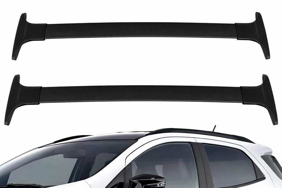 Ford Ecosport 2013-2022 Dachträger Quertraversen für integrierte Reling OEM (2 Stk.) Schwarz Foto 2