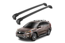 Honda CRV 2012-2016 Dachträger Quertraversen für integrierte Reling OEM (2 Stk.) Schwarz Foto 3