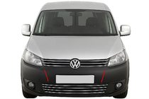 Volkswagen Caddy 2010-2015 Einteiliger Edelstahl-Kühlergrill für Stoßstange Foto 1
