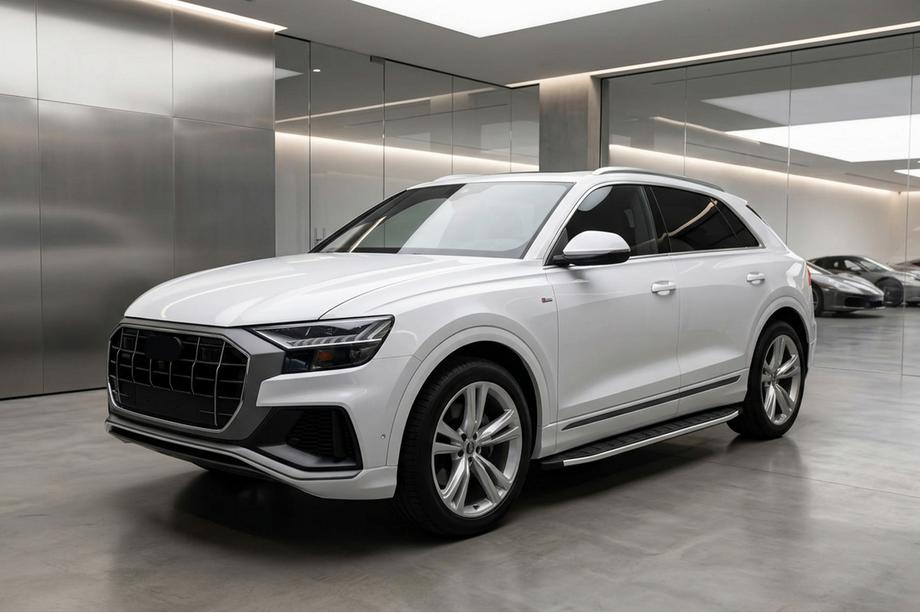 Audi Q8 2018- Seitentrittbretter Fullmond (2 Stk., Aluminium) Image