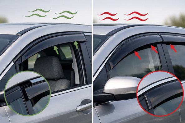 Eingesteckte oder aufgeklebte Windabweiser: Was hält besser und fährt leiser? Foto 1