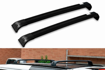 Land Rover Discovery III 2004–2009 Dachträger Quertraversen für integrierte Reling OEM (2 Stk.) Schwarz Foto 6