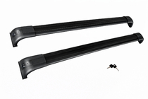 Land Rover Discovery III 2004–2009 Dachträger Quertraversen für integrierte Reling OEM (2 Stk.) Schwarz Foto 11