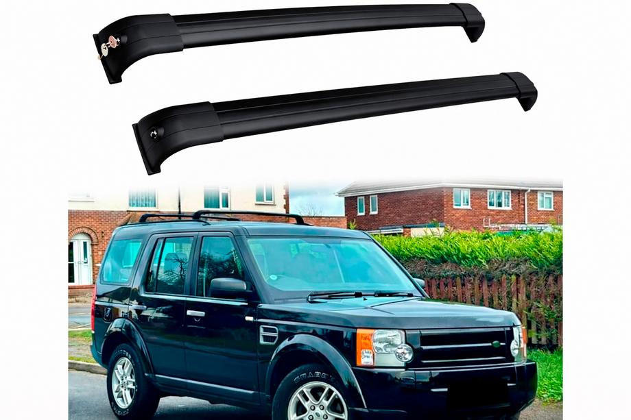 Land Rover Discovery III 2004–2009 Dachträger Quertraversen für integrierte Reling OEM (2 Stk.) Grau Foto 5