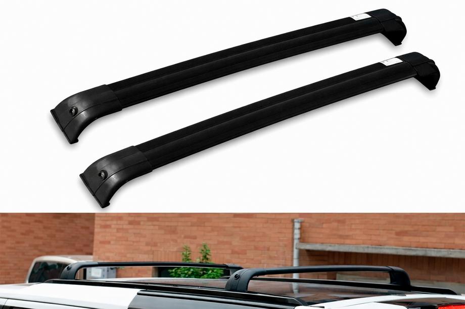 Land Rover Discovery IV 2009-2017 Dachträger Quertraversen für integrierte Reling OEM (2 Stk.) Schwarz Foto 7