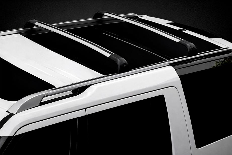 Land Rover Discovery IV 2009-2017 Dachträger Quertraversen für integrierte Reling OEM (2 Stk.) Schwarz Foto 3
