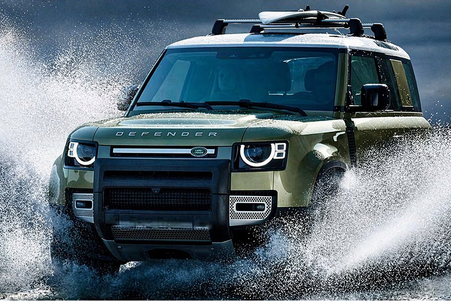 Land Rover Defender 2019- Dachträger Quertraversen für integrierte Reling OEM (2 Stk.) Schwarz Image