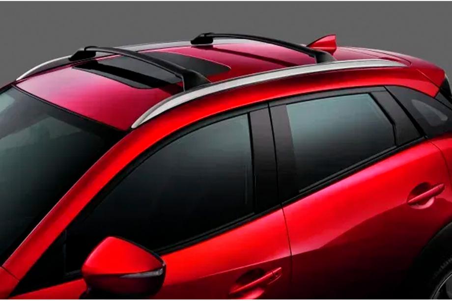 Mazda CX-5 2017–2025 Dachträger-Querträger für integrierte Reling HARMS (2 Stk.) Schwarz Foto 3