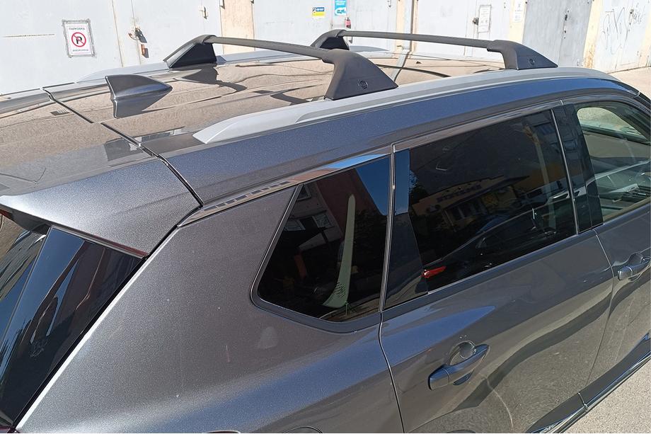 Nissan X-trail T33/Rogue 2022- Dachträger Quertraversen für integrierte Reling OEM (2 Stk.) Schwarz Foto 29