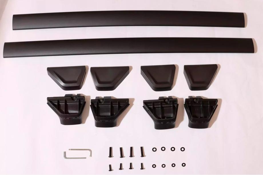 Toyota Corolla Cross 2020- Dachträger Quertraversen für integrierte Reling OEM (2 Stk.) Schwarz Foto 4
