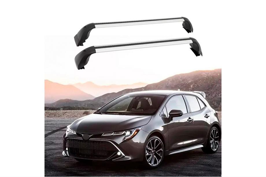 Toyota Corolla 2019- Dachträger-Querträger für integrierte Dachreling OEM (HB, 2 Stk.) Schwarz Image