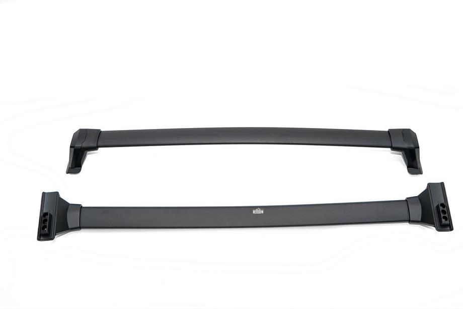 Toyota Yaris/Yaris Cross (XP210) 2020- Dachträger Quertraversen für integrierte Reling OEM (2 Stk.) Schwarz Foto 4