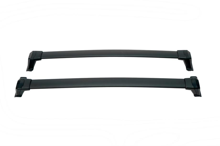Toyota Yaris/Yaris Cross (XP210) 2020- Dachträger Quertraversen für integrierte Reling OEM (2 Stk.) Schwarz Foto 2