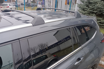 Toyota Highlander 2019- Dachträger Quertraversen für integrierte Reling OEM (2 Stk.) Schwarz Foto 1