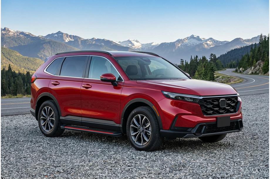 Honda CRV 2022- Seitliche Trittbretter Maya Red (2 Stk., Aluminium) Image