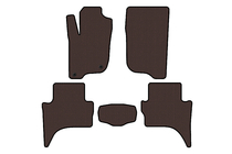 Mitsubishi L200 2015-2024 Gummi-Fußmatten Carsuit (Short base, Braun) Foto 1
