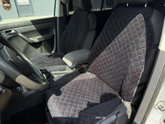 Sitzauflage Velours (1 Stk., Schwarz mit roter Naht) Foto 1