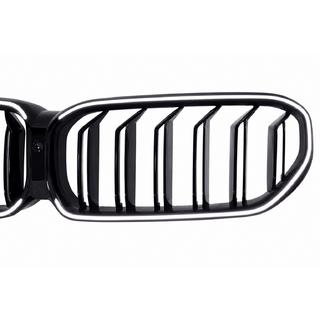 Nierengitter M-Look V1 LED (2021-2023, Schwarz Hochglanz) BMW 5er G30/G31 2017–2023 Foto 4