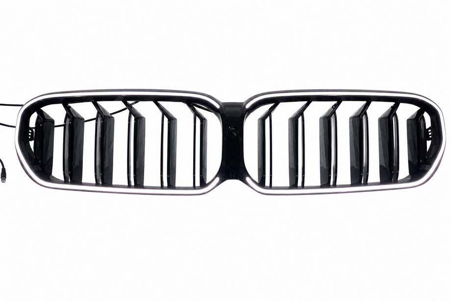 BMW 5er G30/G31 2017–2023 Nierengitter M-Look V1 LED (2021-2023, Schwarz Hochglanz) Foto 2
