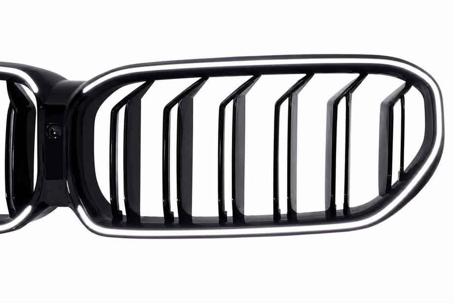 BMW 5er G30/G31 2017–2023 Nierengitter M-Look V1 LED (2021-2023, Schwarz Hochglanz) Foto 4