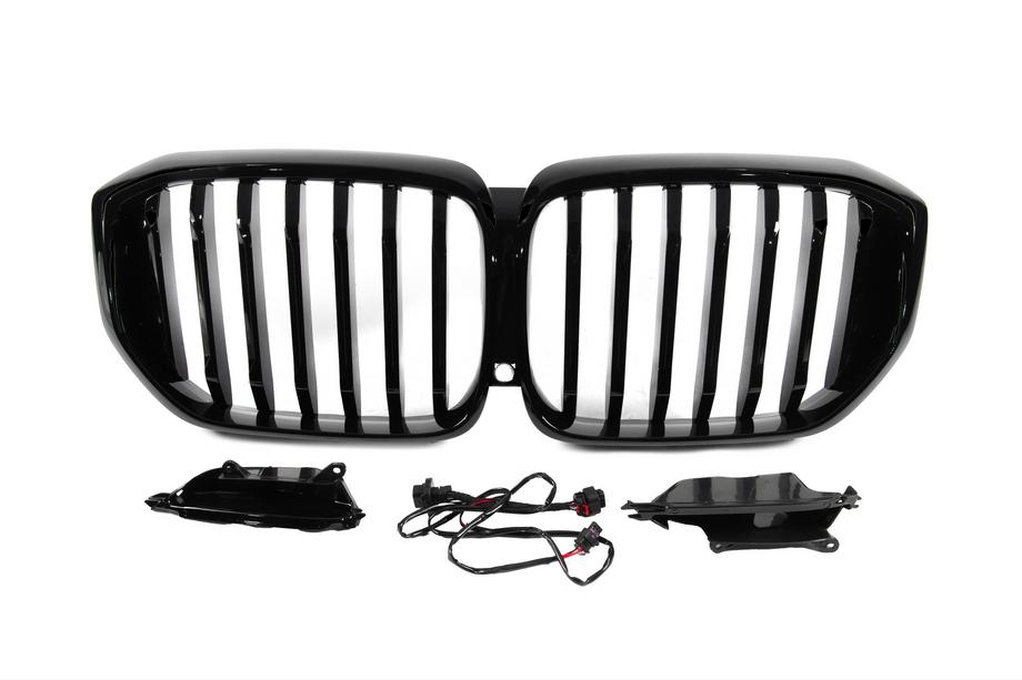 BMW X5 G05 2019–2026 Nierengrills 1 Bar LED (2019-2022, Schwarz Hochglanz) Foto 1