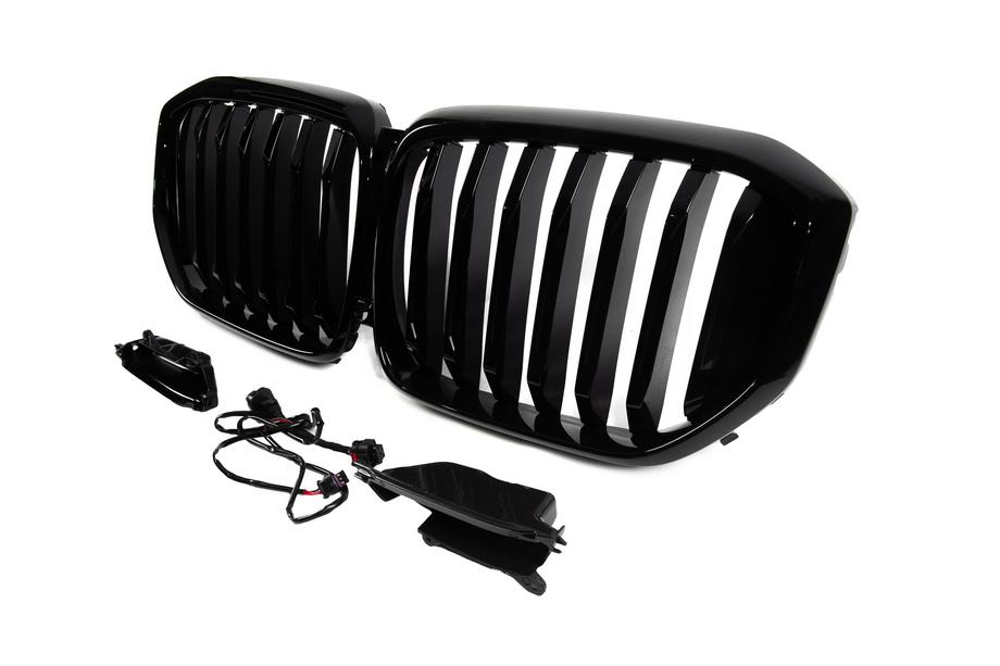 BMW X5 G05 2019–2026 Nierengrills 1 Bar LED (2019-2022, Schwarz Hochglanz) Foto 7