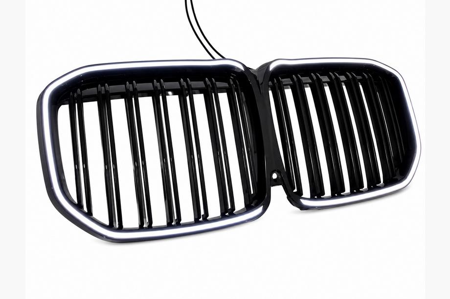 BMW X7 G07 2019- M-Look LED Nieren-Grill (2019-2022, Schwarz Hochglanz) Foto 7